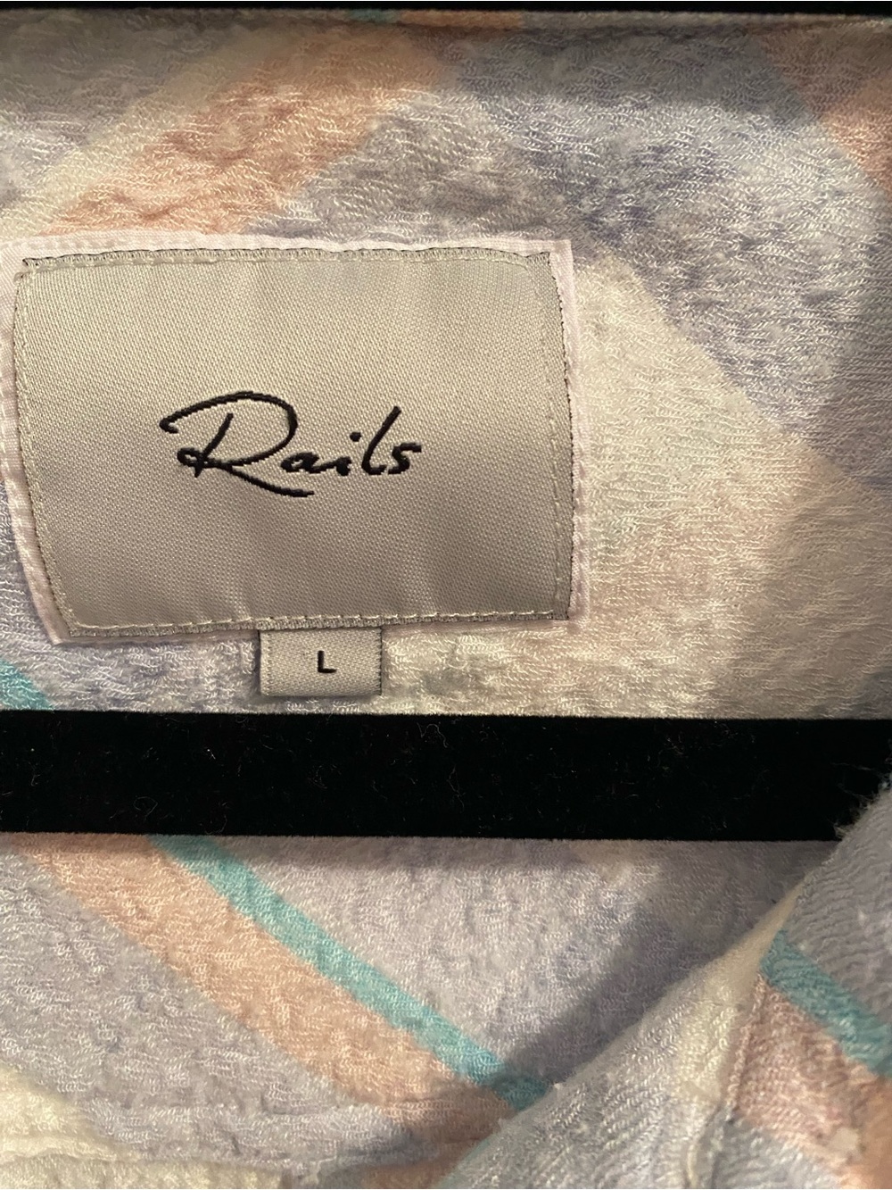 Rails Lightweight Plaid Button-Up Shirt in Pastels - Picture 4 of 7